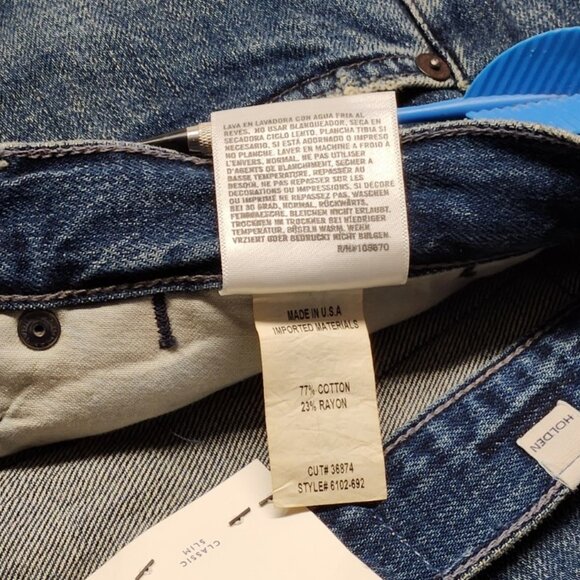 NEW $200 Men's C of H Man HOLDEN Slim Blue Selvedge Jeans size 38x33 - Picture 6 of 9